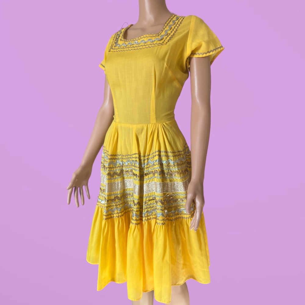 Beautifully vibrant yellow patio dress
